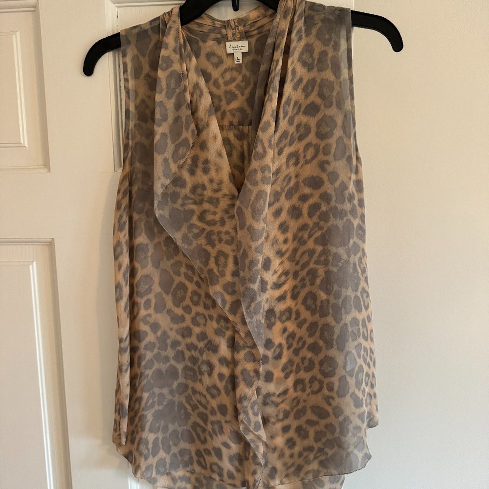 Aritzia Babton Animal Print Blouse